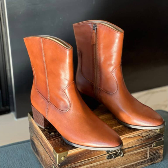 Naturalizer Gaby Mid-Calf Booties in Cider Spice Leather - Picture 1 of 11